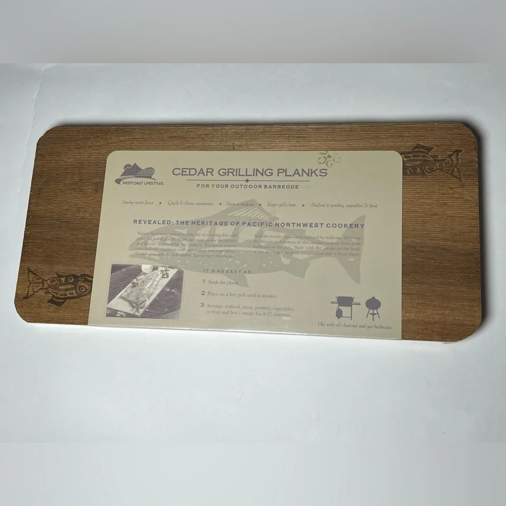 NWT crate & barrel cedar grilling planks. Set of 2. Grill fish, meat & veggies.